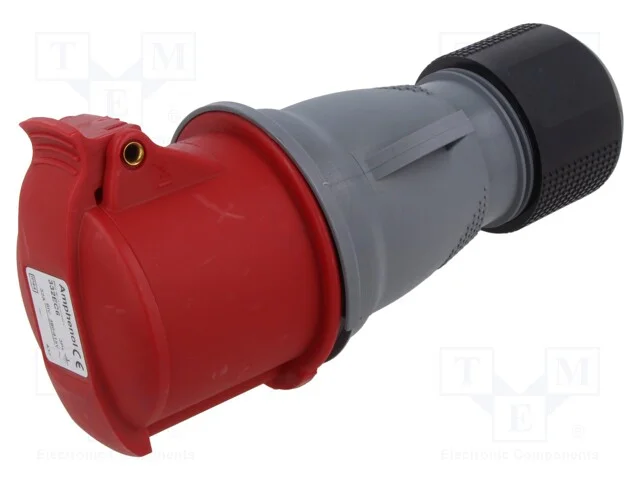 Conector: de alimenta&ccedil;&atilde;o AC 3 fases, ficha, f&ecirc;mea.