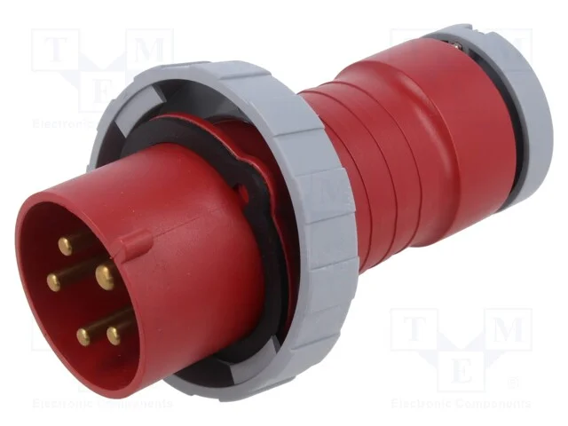 Conector: de alimenta&ccedil;&atilde;o AC 3 fases, ficha, macho.