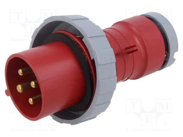 Conector: de alimenta&ccedil;&atilde;o AC 3 fases, ficha, macho.