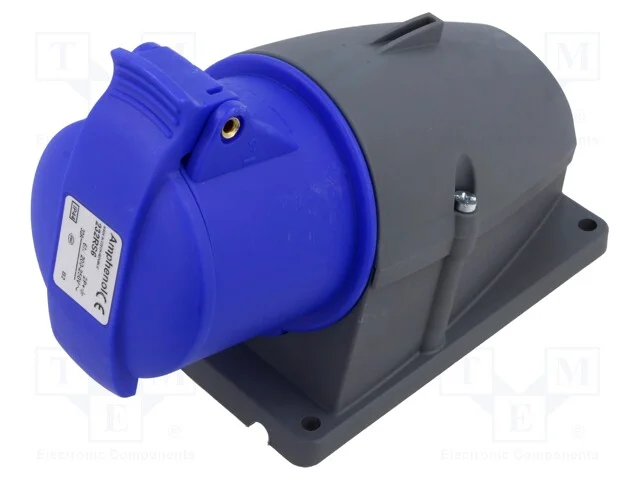 Conector: de alimenta&ccedil;&atilde;o AC 3 fases, tomada, f&ecirc;me.