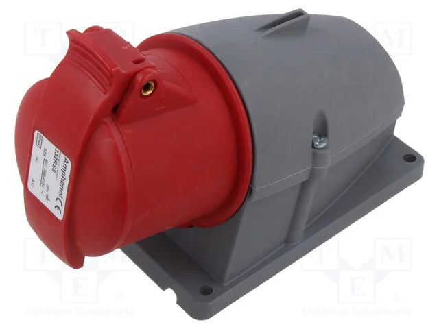 Conector: de alimenta&ccedil;&atilde;o AC 3 fases, tomada, f&ecirc;me.