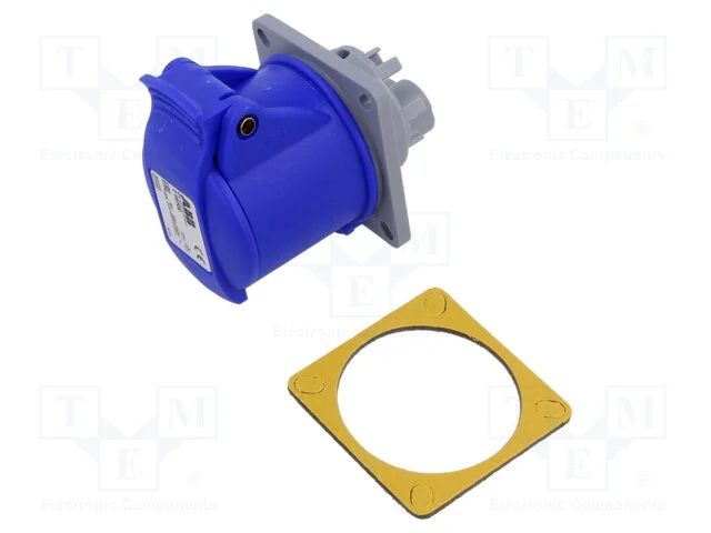 Conector: de alimenta&ccedil;&atilde;o AC 3 fases, tomada, f&ecirc;me.