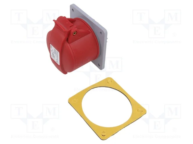 Conector: de alimenta&ccedil;&atilde;o AC 3 fases, tomada, f&ecirc;me.