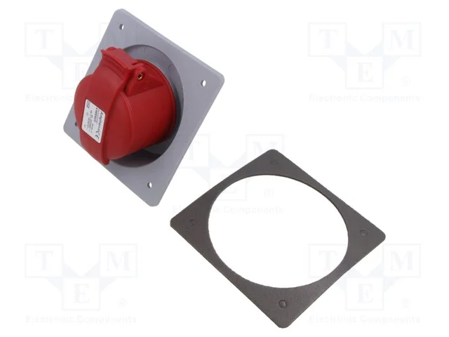 Conector: de alimenta&ccedil;&atilde;o AC 3 fases, tomada, f&ecirc;me.