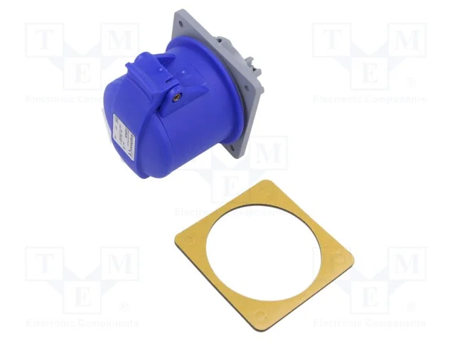 Conector: de alimenta&ccedil;&atilde;o AC 3 fases, tomada, f&ecirc;me.