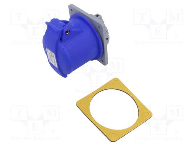 Conector: de alimenta&ccedil;&atilde;o AC 3 fases, tomada, f&ecirc;me.