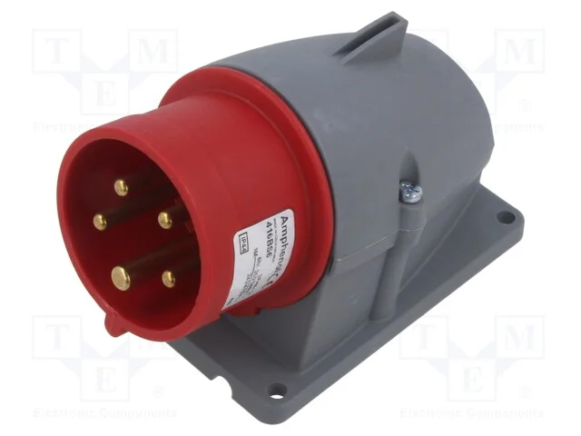 Conector: de alimenta&ccedil;&atilde;o AC 3 fases, tomada, mach.