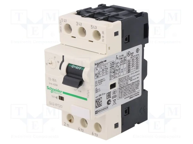 Disjuntor de Motor, 7,5kw, 230÷690vac, para Trilho Din, Ip20