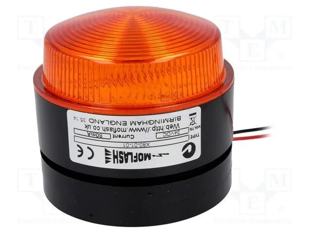Sinalizador: luminoso, luz com flash, laranja, X8.