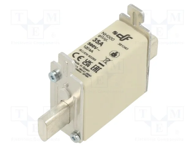 Fusível: Baixa Tensão, Gg, 35a, 500vac, 250vdc, Cerâmico, Nh000