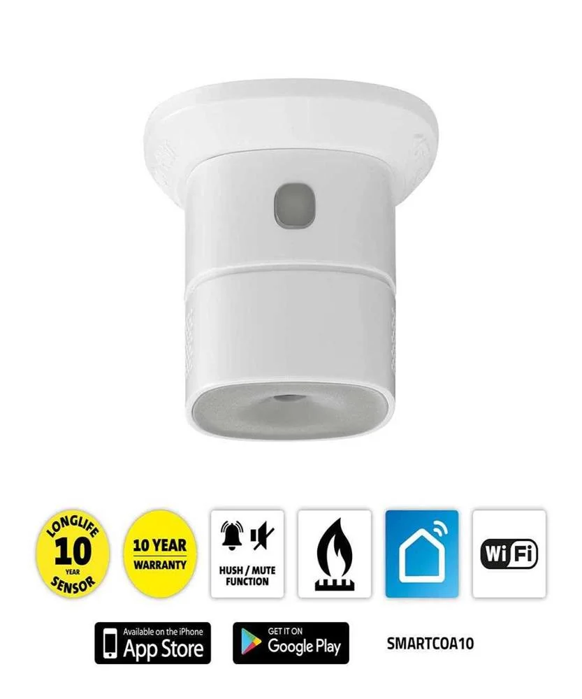 Detetor Inteligente de Monóxido de Carbono Smartcoa10