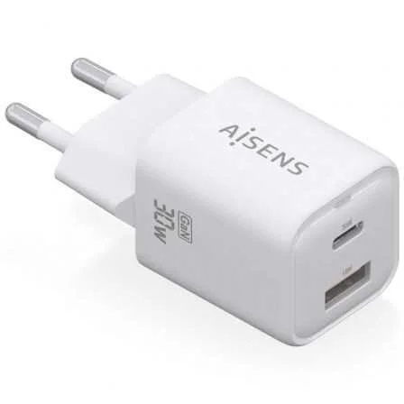 Cargador Gan de Pared Aisens Asch-30w2p020-W/ 1xu