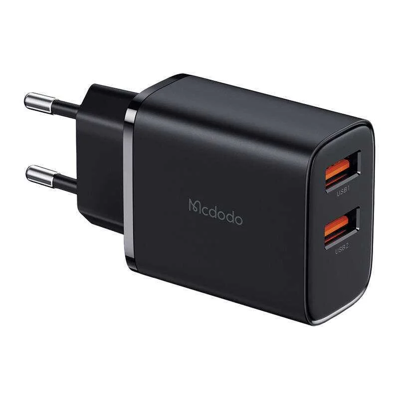 Mcdodo Ch-5070 Usb-A*2 Mains Charger, 12w (Black)