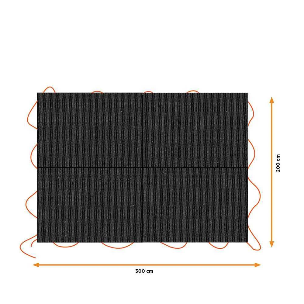 Lona Preta para Reboque, Medidas: 3x4m. Black & D.