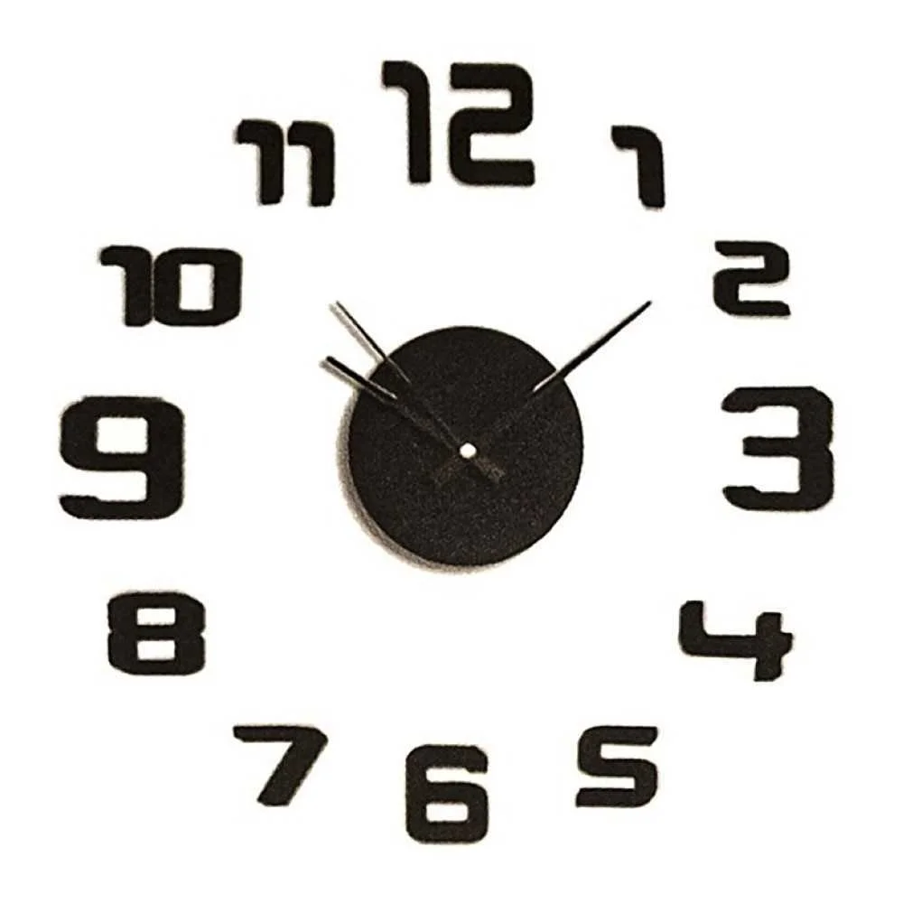 Relógio Adesivo Preto Ø35 Cm Caison