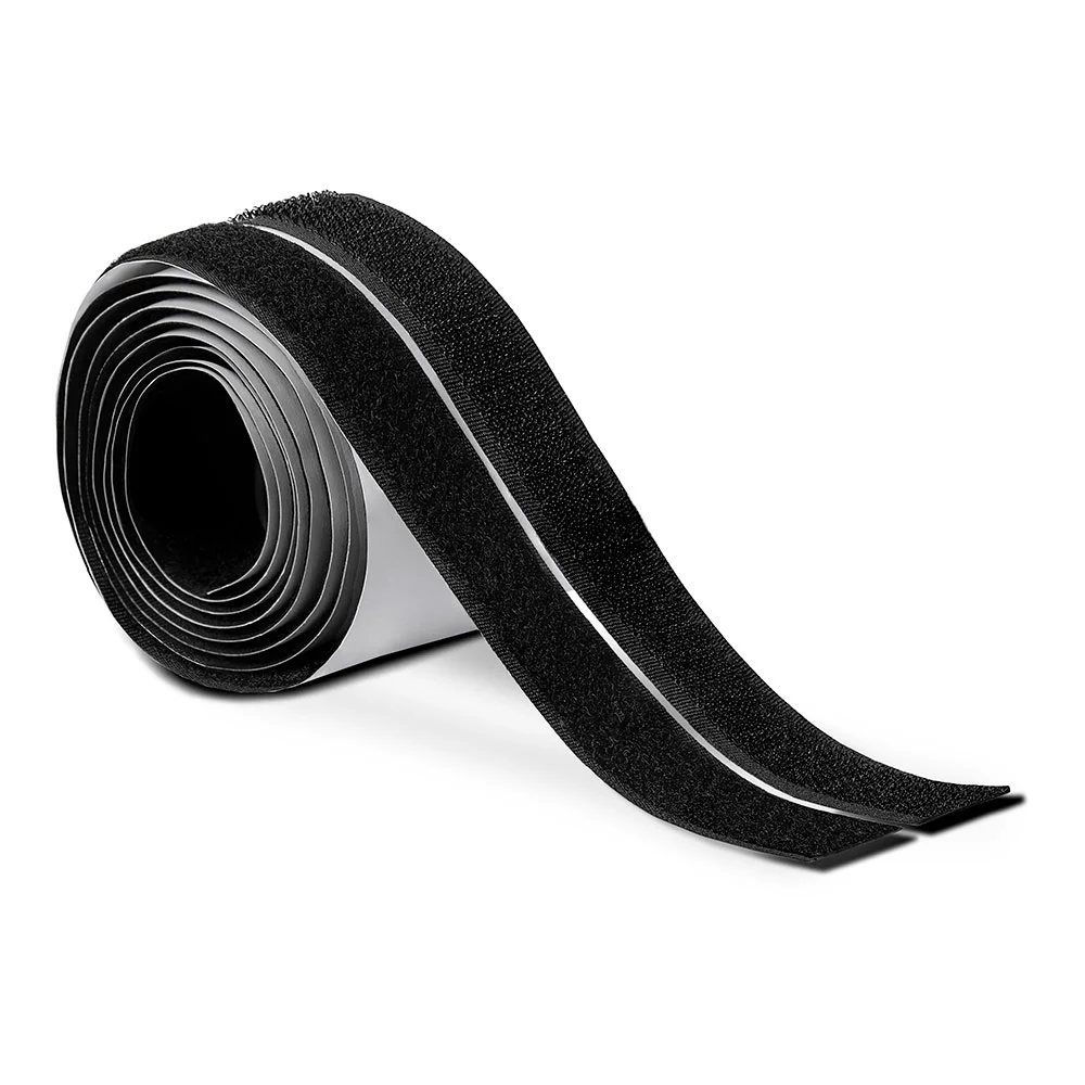 Rolo Adesivo Tipo Gancho e Bucle 20mmx1,5m. Preto.