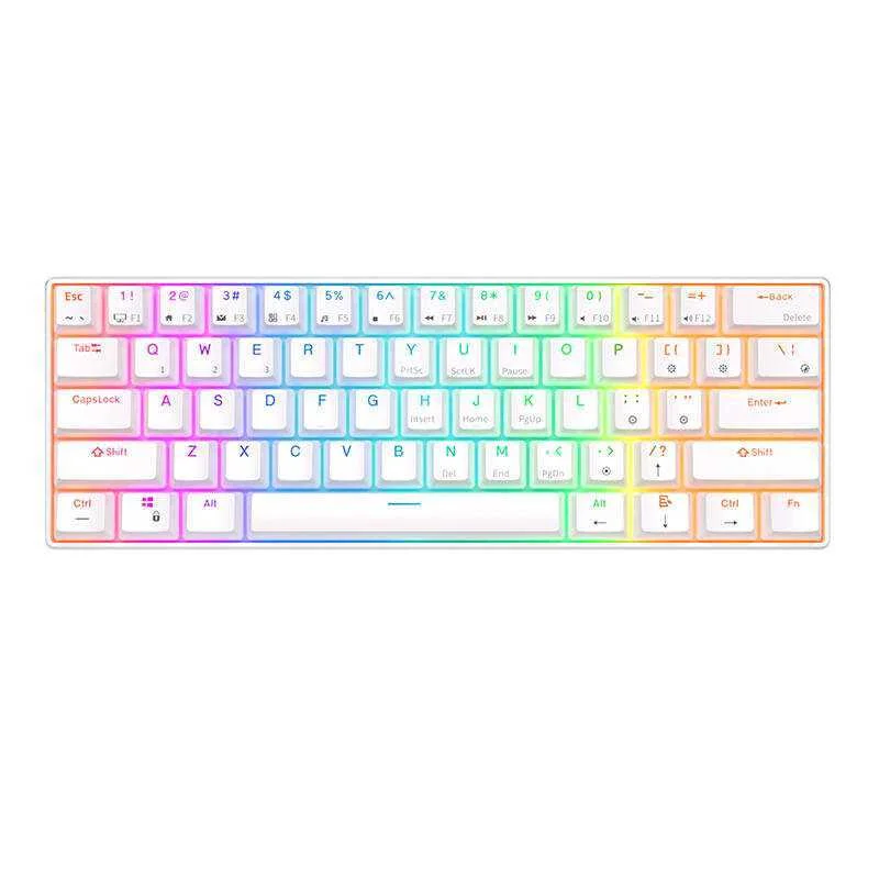 Teclado Mecânico Royal Kludge Rk61 Rgb, Vermelho Sw