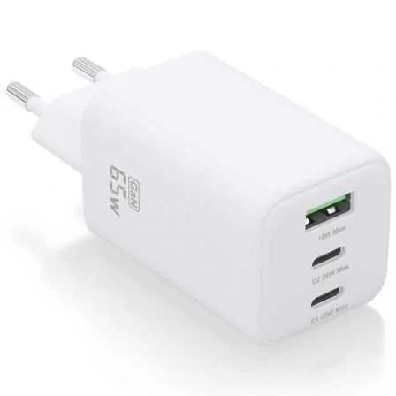 Carregador de Parede Aisens Asch-65w3p041-W/ 2xu Gan