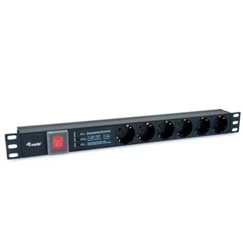 Equip Steckdosenleiste 19"(1he)6fach Mit Schuko + Schalt Alu