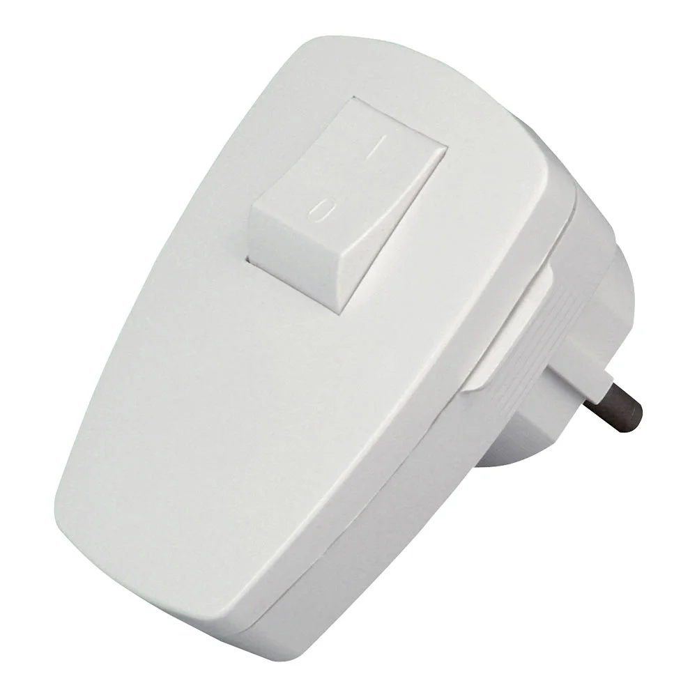 Plug Ângulo Branco 2p+E com Interruptor 3x1,5mm 1.