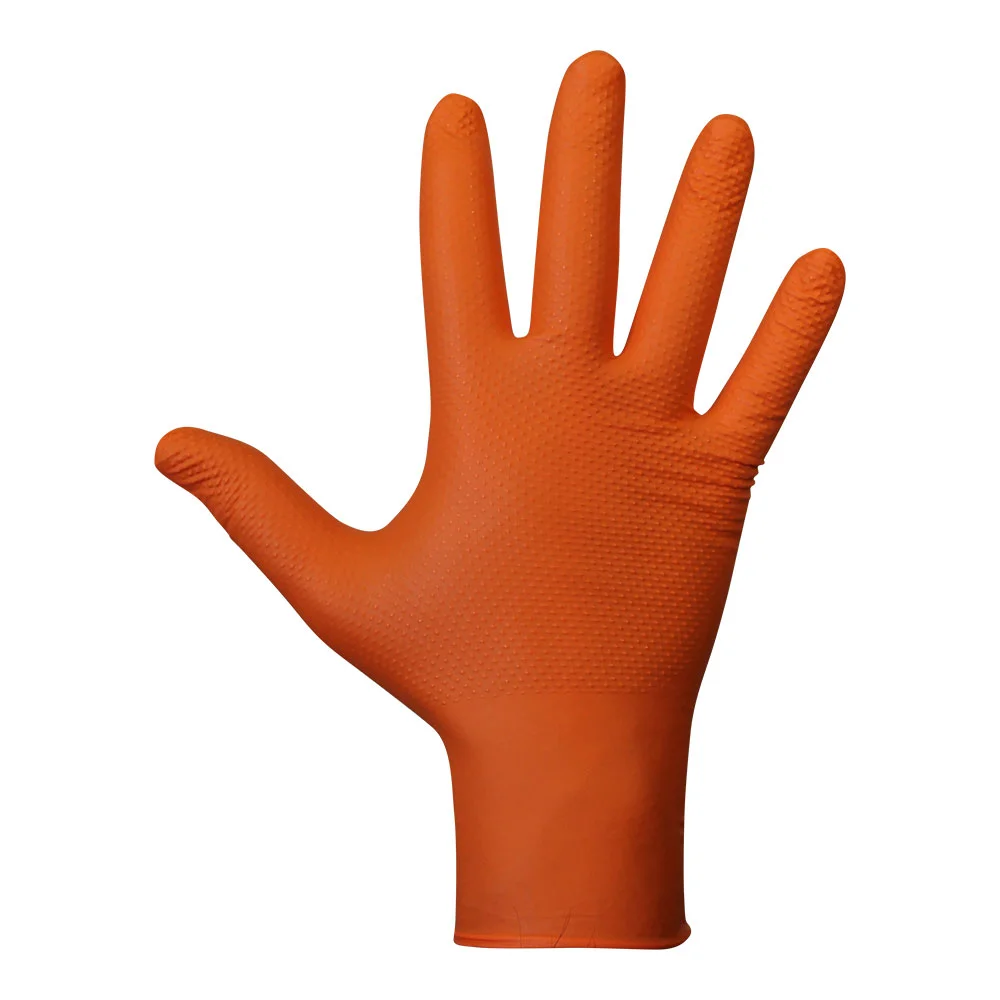 Luva agility grip nbr s/orange powder t8.caixa 50.