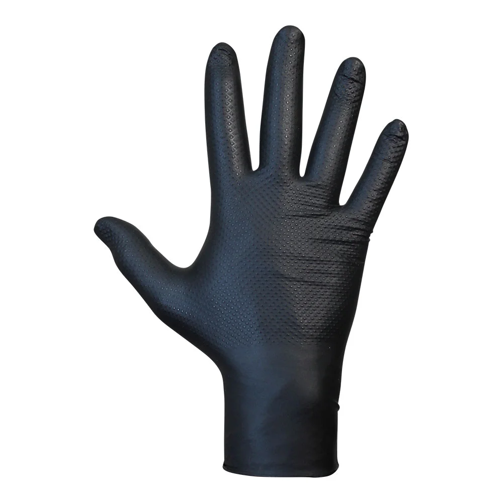 Luva agility grip nbr s/pó preto t11.caixa 50 uni.