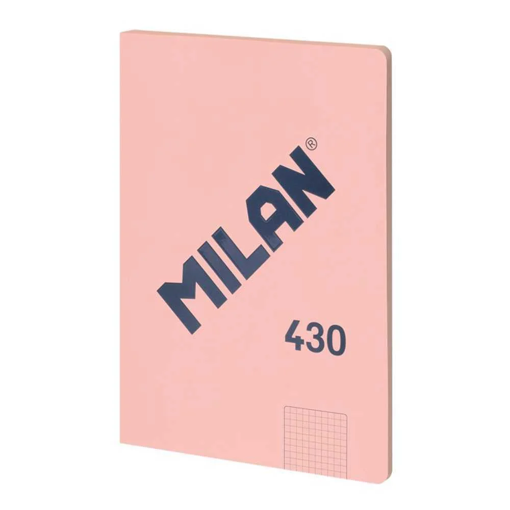 Caderno quadrado a4 colado, rosa.