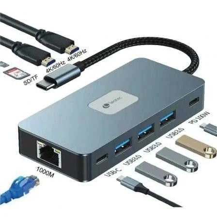 Docking Usb Tipo-C Leotec Leds02/ 3xusb/ 1xusb Ti