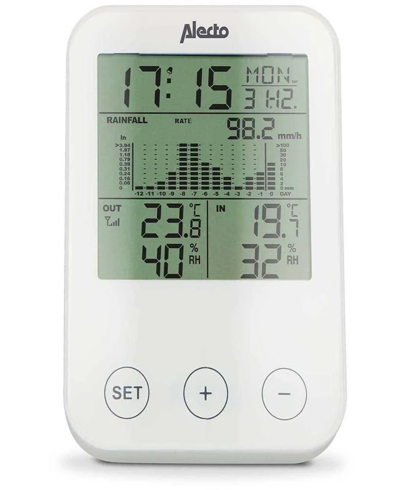 Estaci&oacute;n Meteorol&oacute;gica Con Sensor Inal&aacute;mbrico Neg.