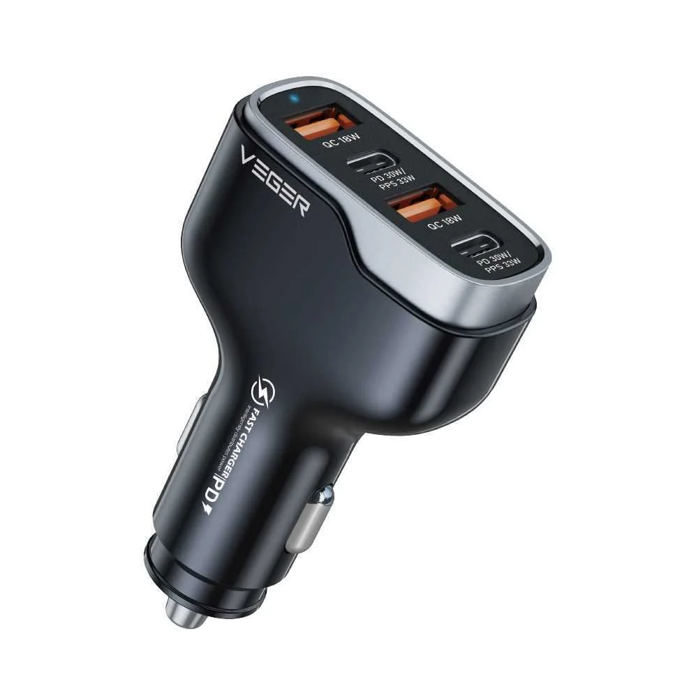 <p><strong>veger Car Charger With Fast Charging Function And Four Ports. Allows For Instant Charging