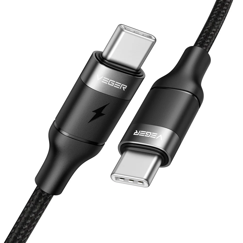 Cabo Usb-C Macho - Cabo Usb-C Macho 1,5 Mts Preto - Veger