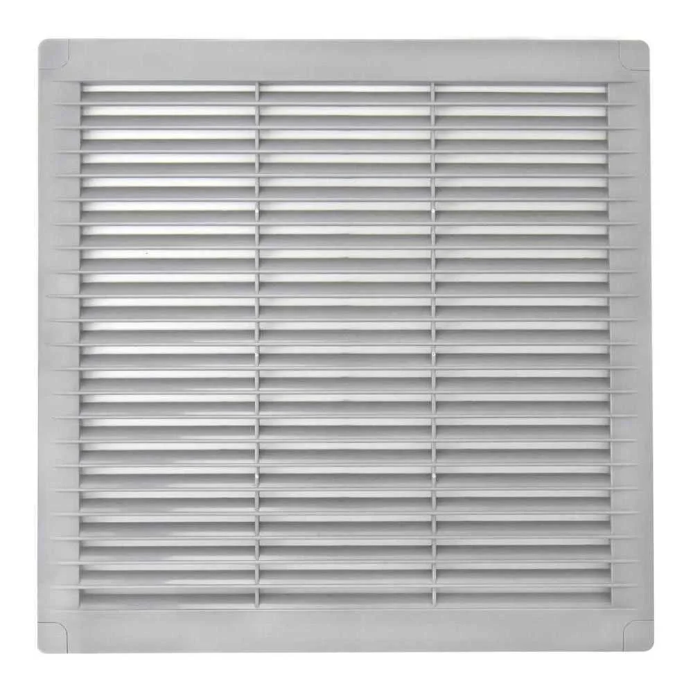 Grelha de ventilação quadrada com plugues e mosqu.