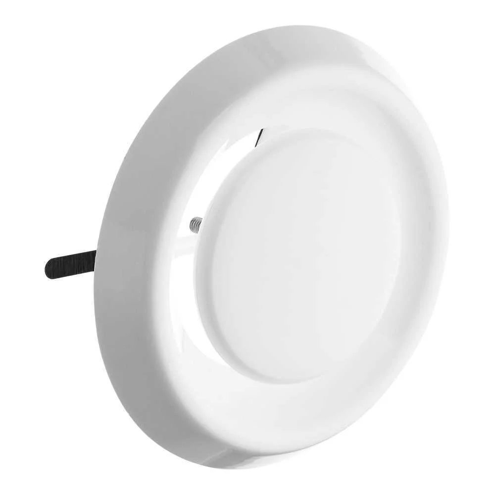 Difusor de Entrada Redondo &Oslash;125x47mm Abs Branco