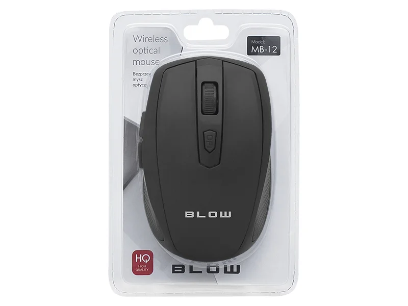 Rato Óptico Sem Fios Blow Mb-12 Preto