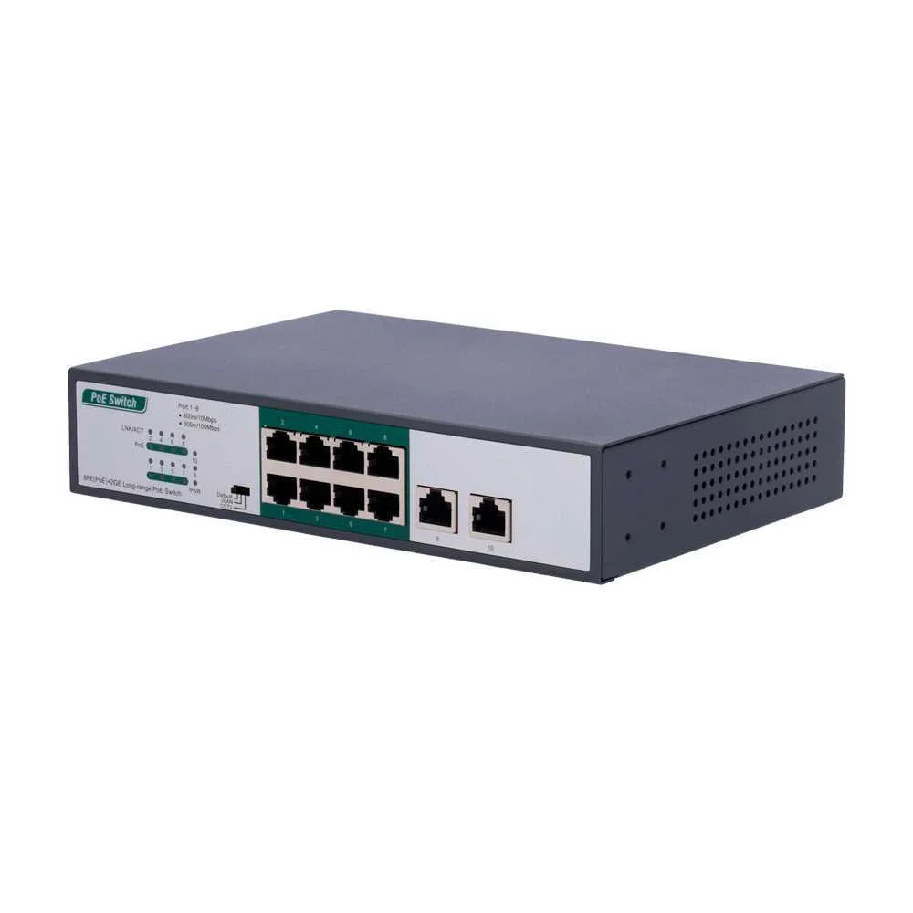 Switch Poe - 8 Portas Poe Fe + 2 Ge - Velocidade .