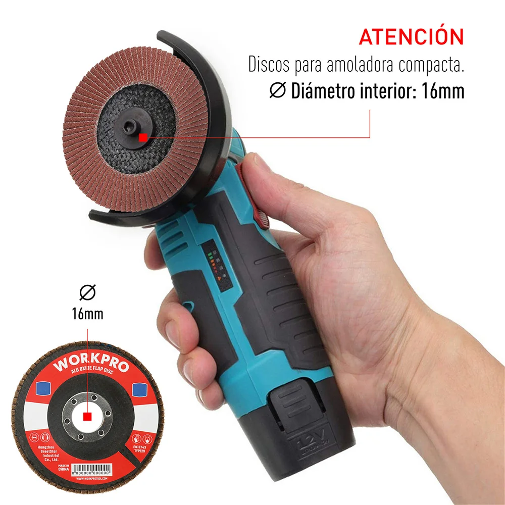 Disco Minas Plana L 100x16mm 120 G. Workpro