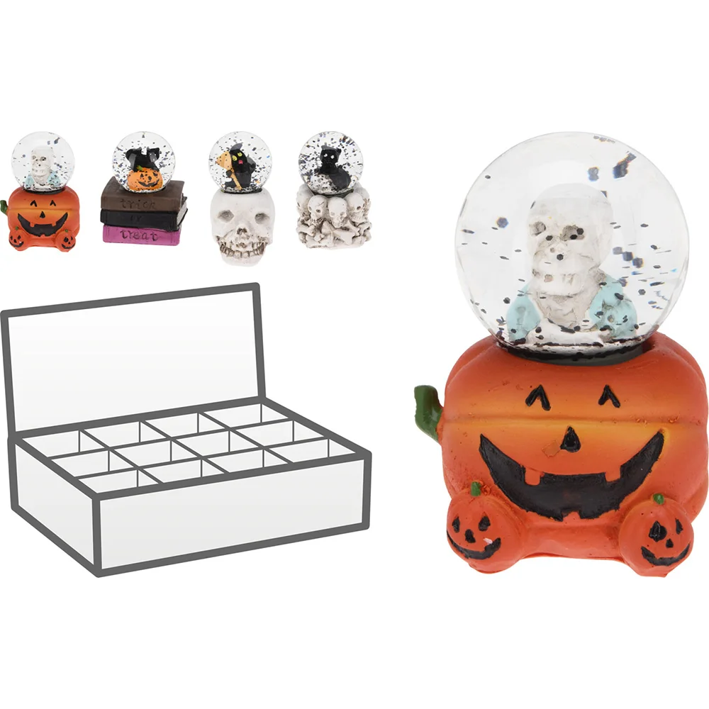 Bola de neve e água halloween, ø45mm, 4 modelos. .