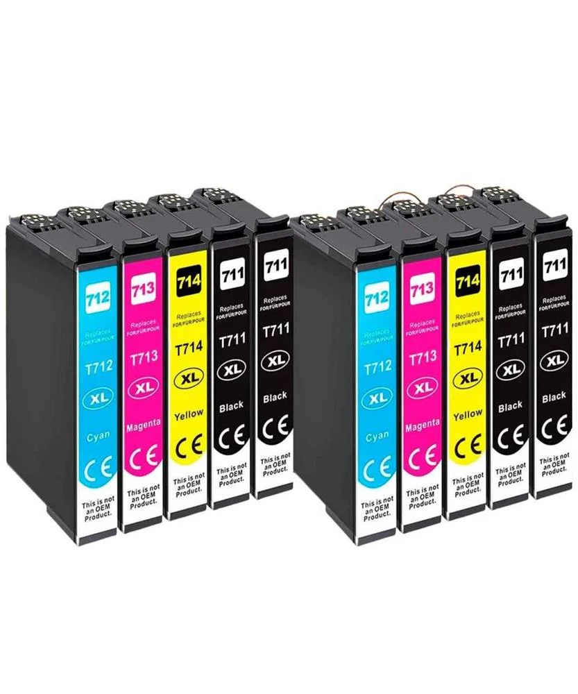 Conjunto de 10 Tinteiros Epson T0711 T0712 T0713 .