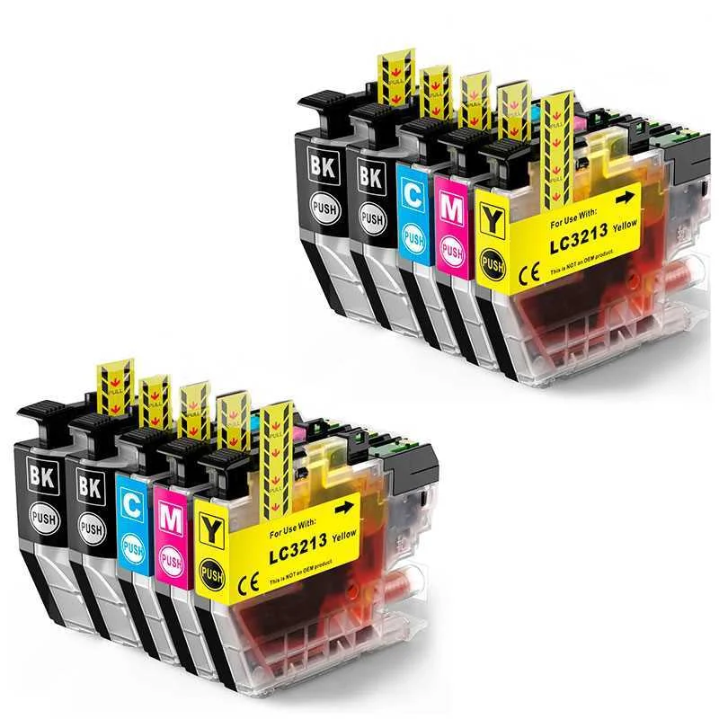 Conjunto 10 Tinteiros Brother LC3211 / LC3213 Com.