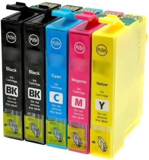 Conjunto 5 Tinteiros Epson T1281 T1282 T1283 T128.