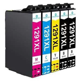 Conjunto 5 Tinteiros Epson T1291 T1292 T1293 T1294 Compatíveis