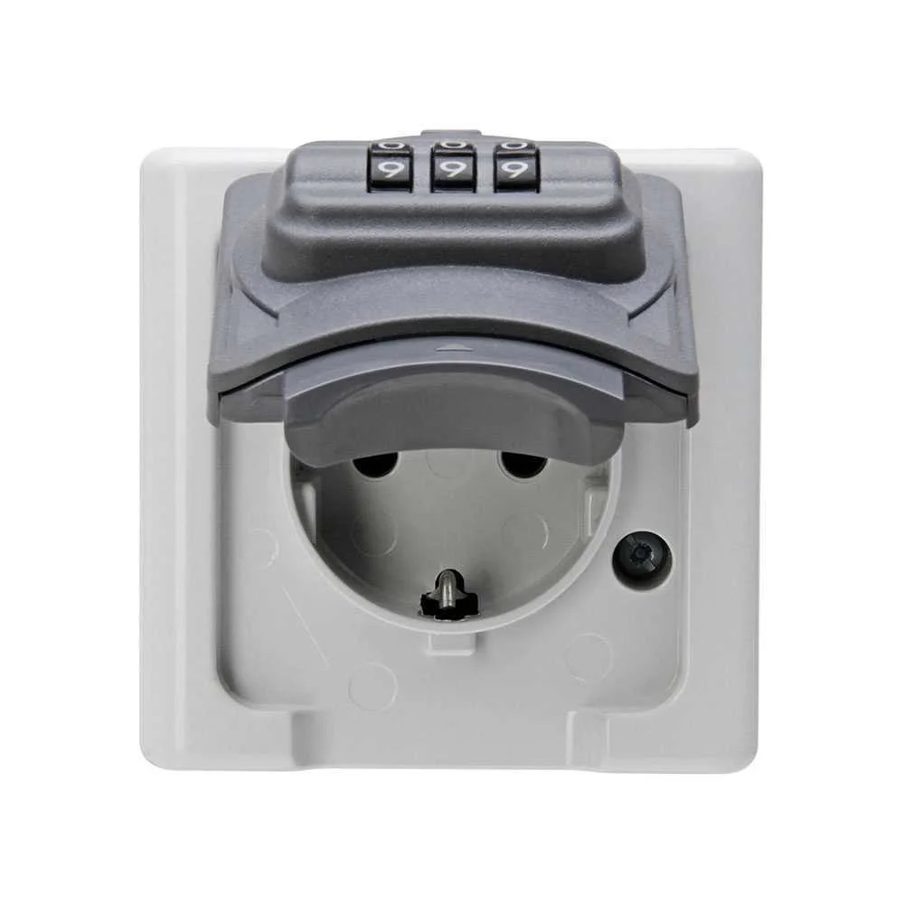 Base Fixa 2p+E Tipo F Superfície Cinzenta 16a 250.