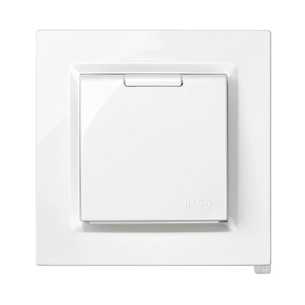 Plug monobloco 2p+t tipo f branco