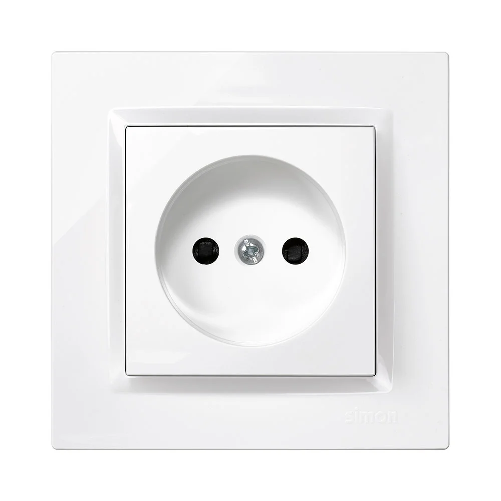 Plug bipolar branco com quadro
