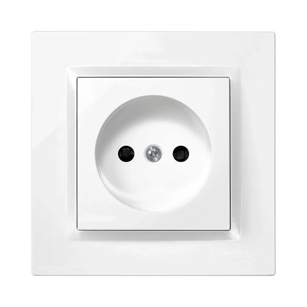 Plug bipolar branco com quadro