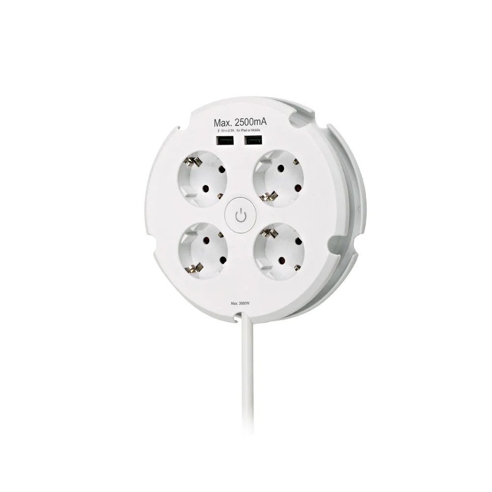 Múltipla base combi 4 saídas + 2 usb