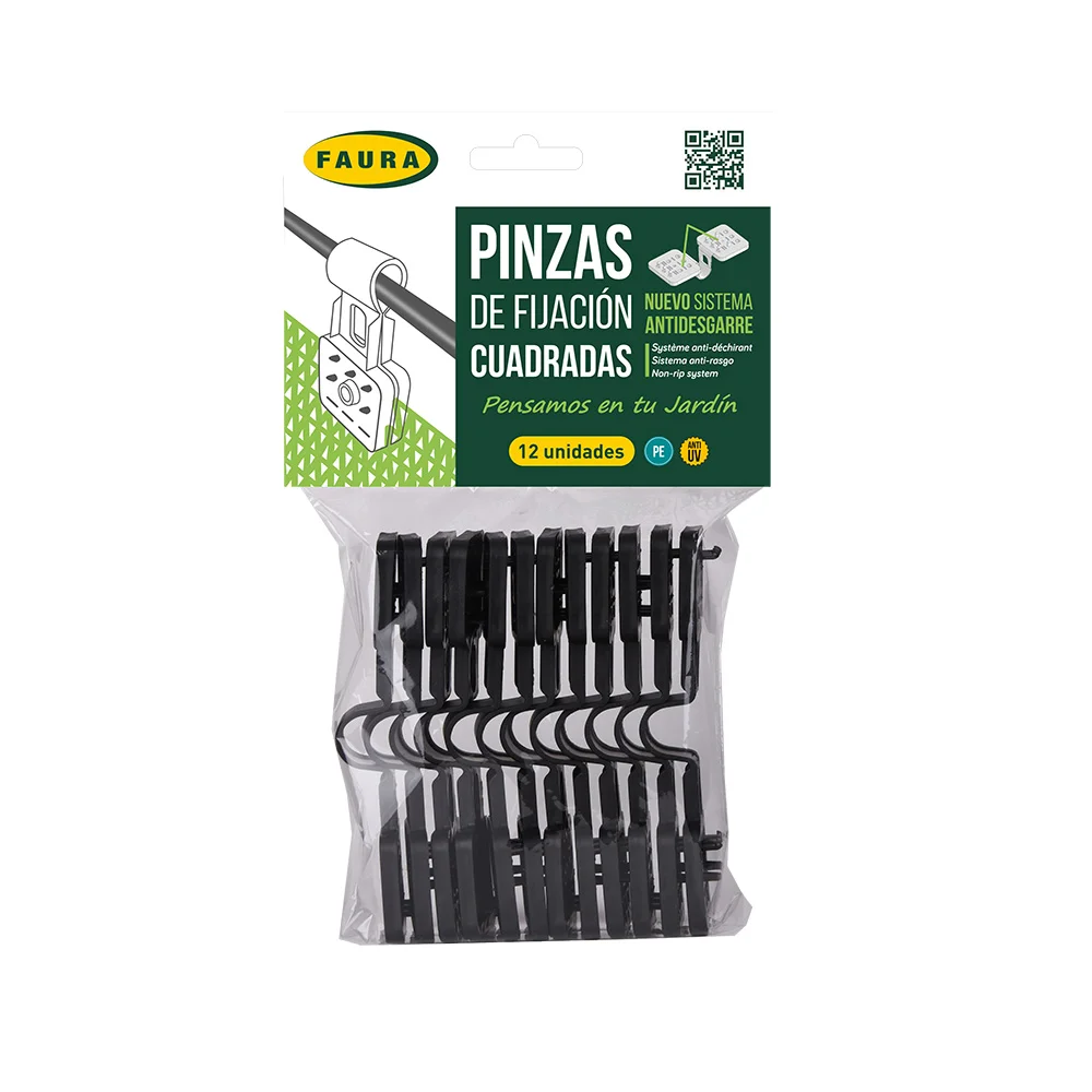 Grampos de fixação quadrados, blister 12 unid.