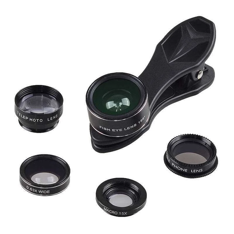 Mobile Lens Kit Apexel Apl-Dg5h 5 In 1 Universal (Black)