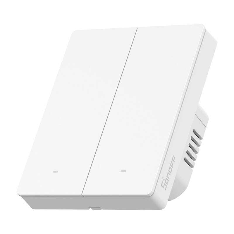 Sonoff M5 Matter Switchman Smart Wall Switch, 2-Gang, Frame Version, White (M5-2c-80w)