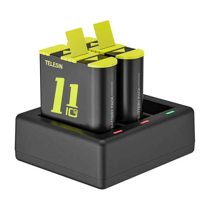 Carregador de 3 posições Telesin para Gopro Hero .